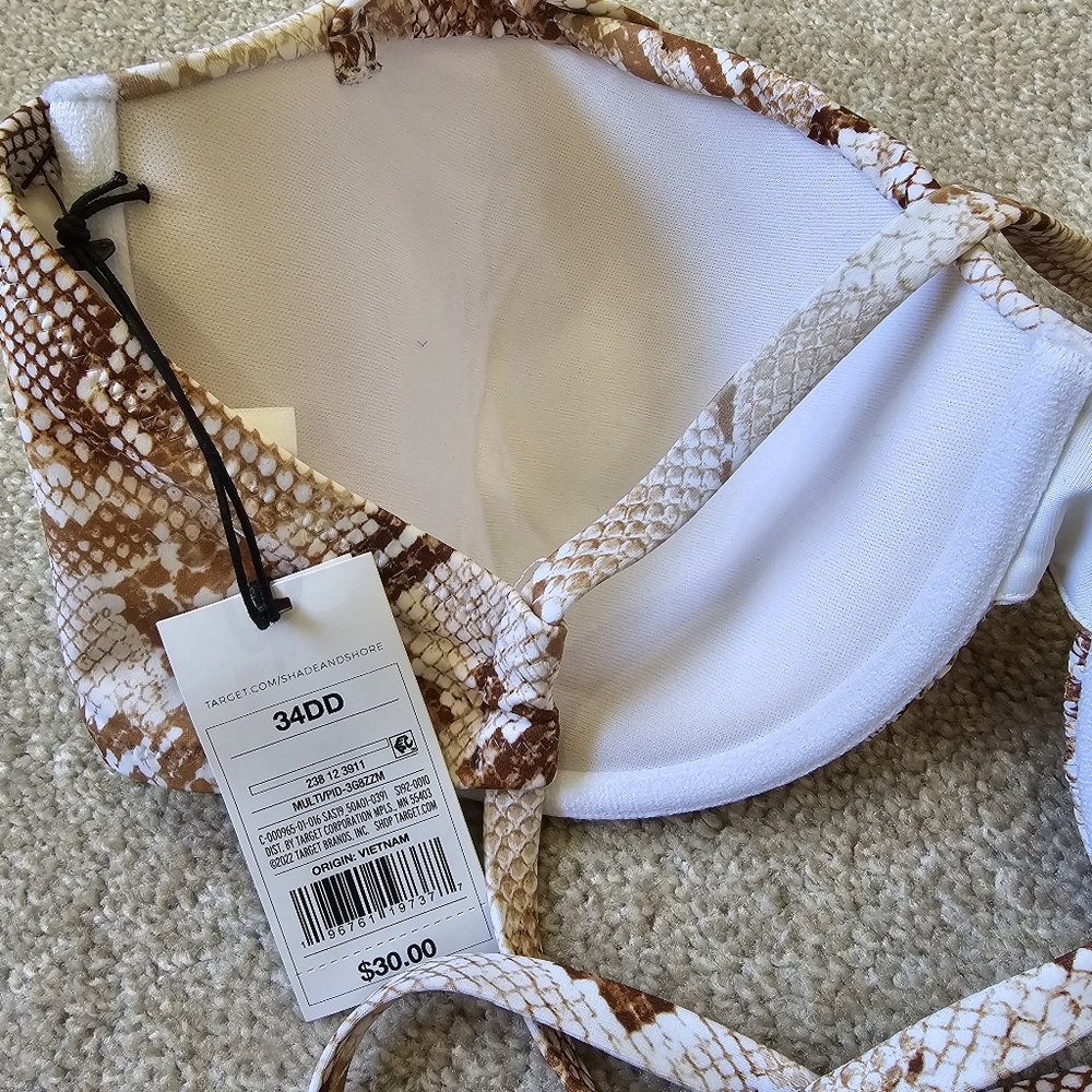 NWT Shade and Shore Women Bikini Top Bra Size 34DD - Picture 2 of 6
